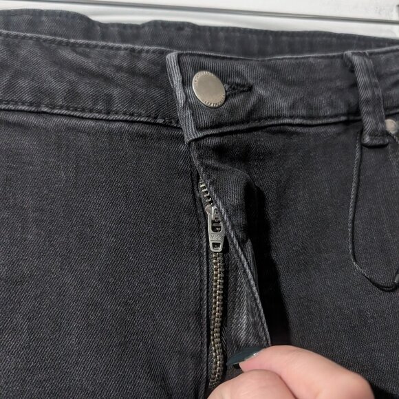 Zara | ZW Mid-Rise Bootcut Contour Jeans In Washed Black - Picture 10 of 13